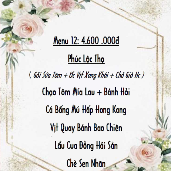 Menu 12: 4.600.000
