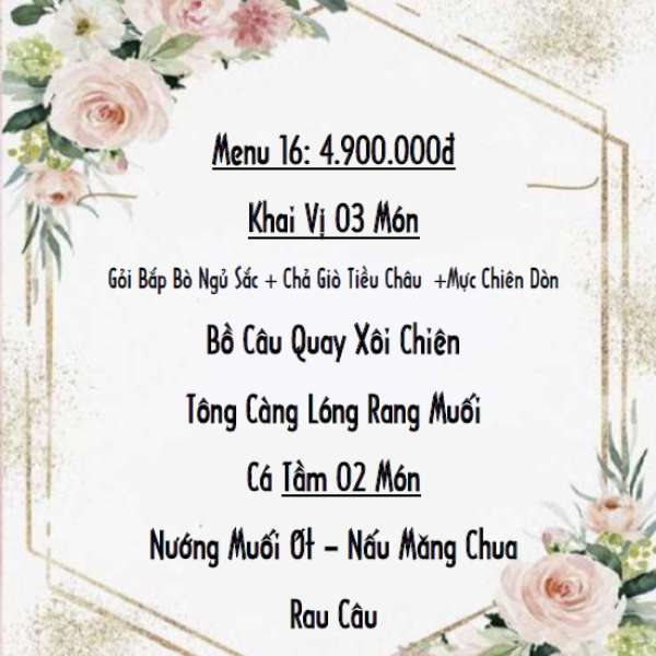 Menu 16: 4.900.000