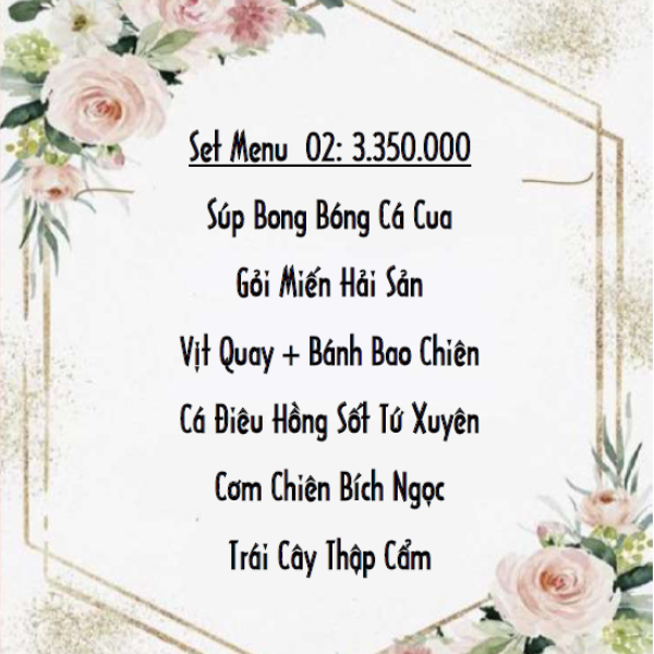 Set Menu 02 – 3.350.000 VNĐ