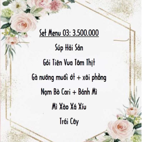 Set Menu 03 – 3.500.000 VNĐ