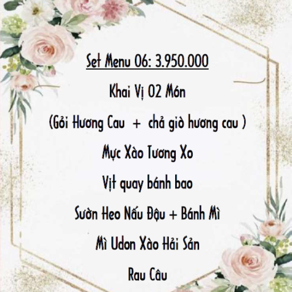 Set Menu 06 – 3.950.000 VNĐ