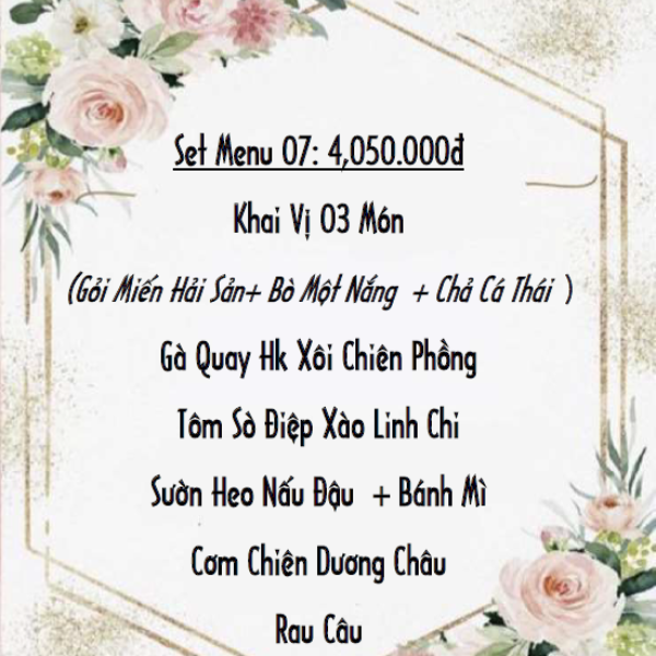Set Menu 07 – 4.050.000 VNĐ