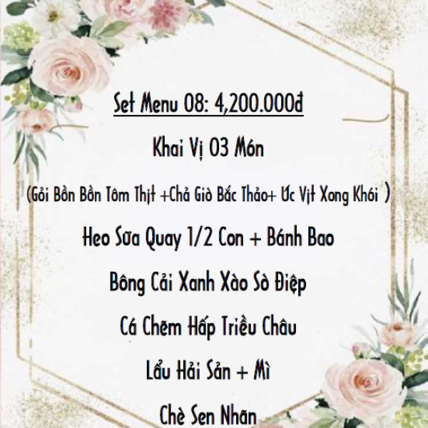 Set Menu 08 – 4.200.000 VNĐ