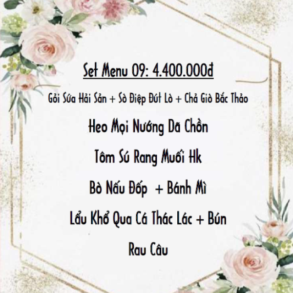 Set Menu 09: 4.400.000